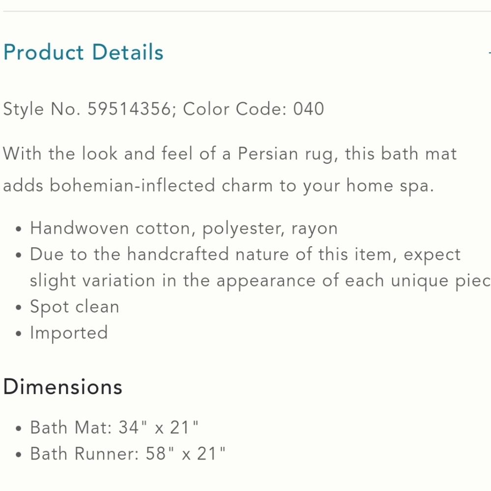 Anthropologie Handwoven Cary Runner Bath Mat- multi-colored - Picture 4 of 12